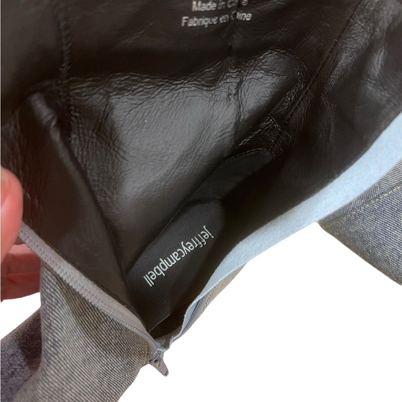 Jeffrey Campbell Chic Denim and Leather Ankle Boots - Picture 8 of 8